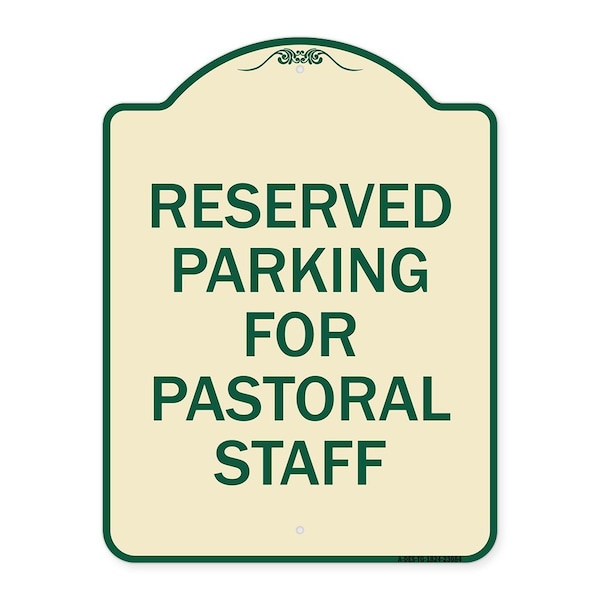 Signmission Reserved Parking for Pastoral Staff Heavy-Gauge Aluminum Sign, 24" x 18", TG-1824-23084 A-DES-TG-1824-23084 - main